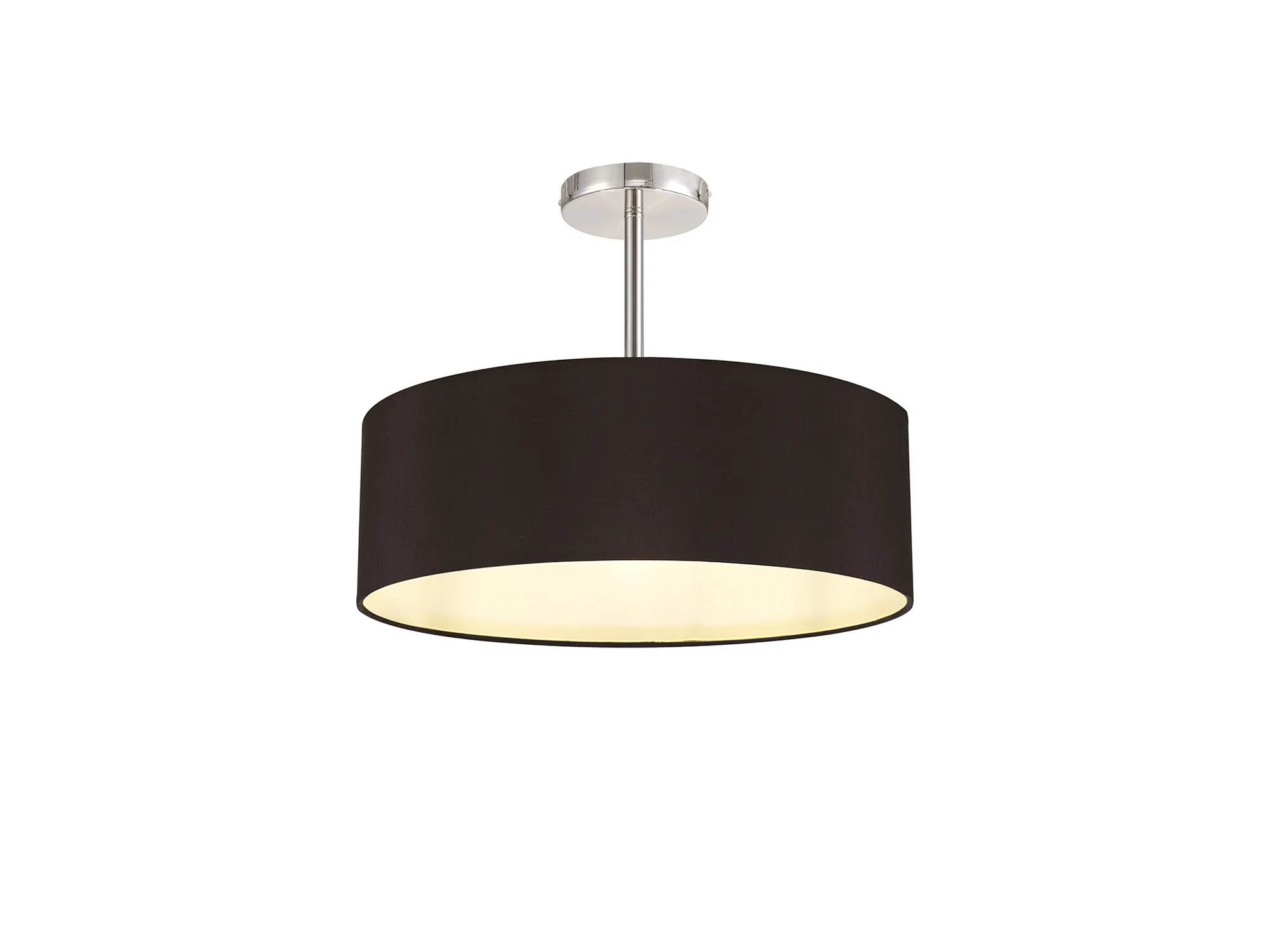 Baymont 45cm Semi Flush 5 Light Polished Chrome, Black/White